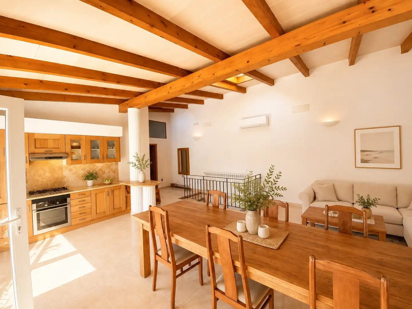 Esszimmer von Haus oder Chalet zur Miete in Porreres mit Klimaanlage, Heizung und Terrasse