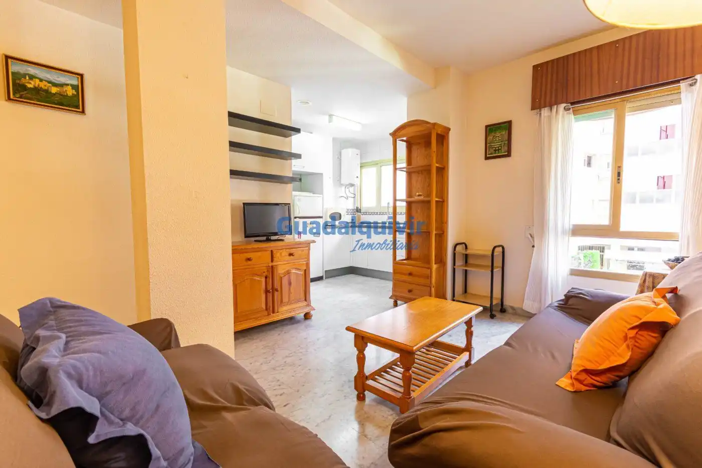 Living room of Apartments for rent in Sevilla  with Air Conditioner, Private garden and Furnished