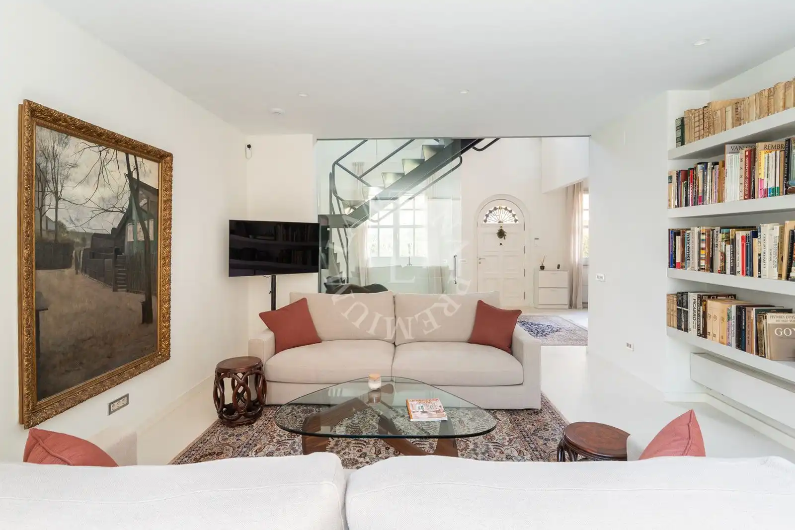 Sala de estar de Casa o chalet en venta en Barcelona con Calefacción y Terraza