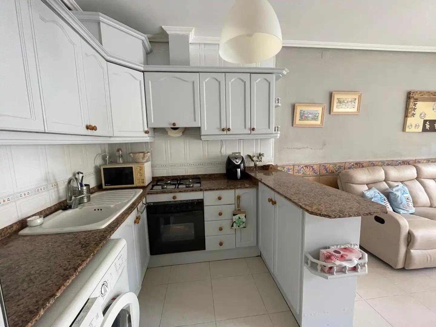 Cuina de Apartament en venda en Moncofa amb Terrassa, Moblat i Forn