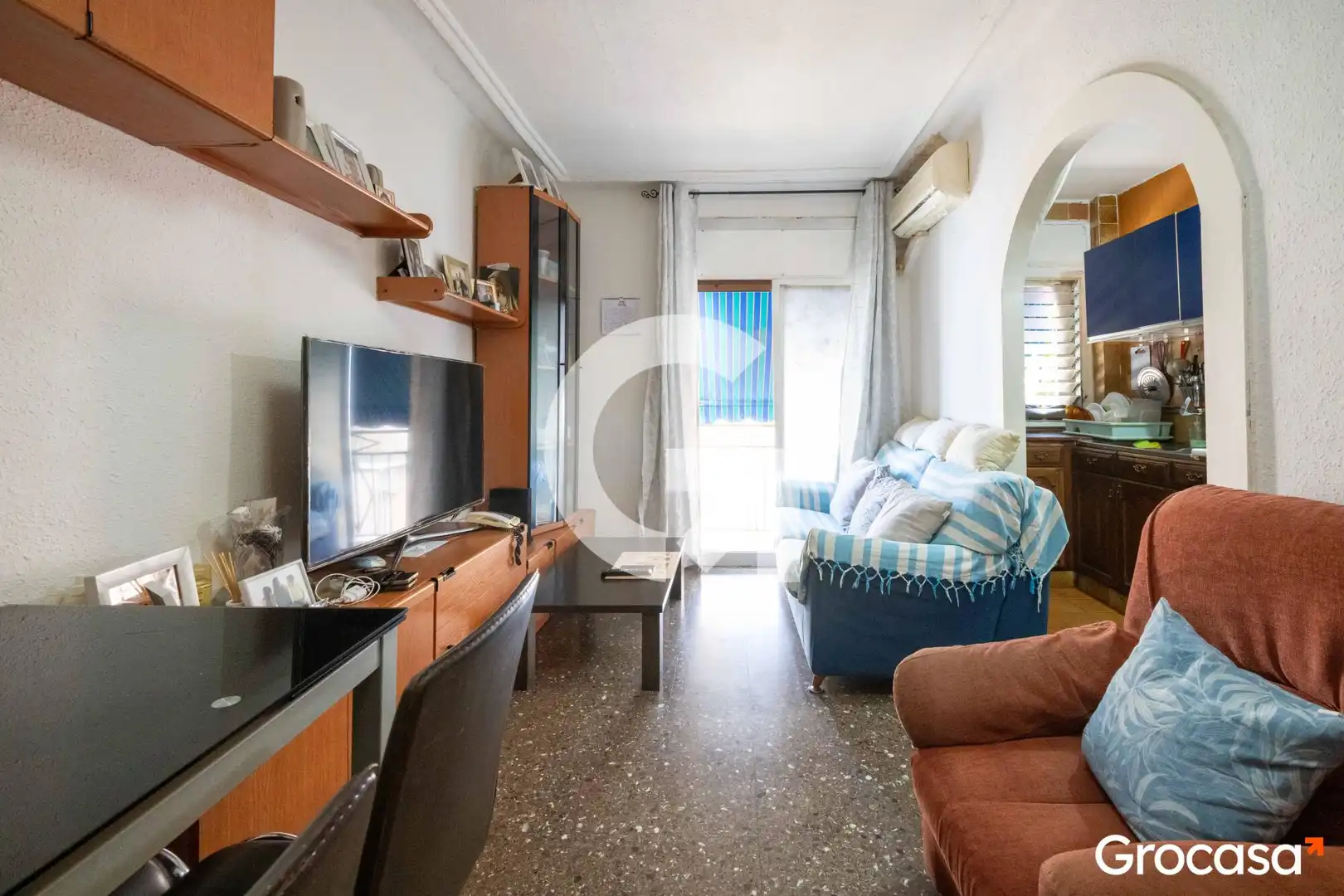 Sala de estar de Piso en venta en Mataró con Aire acondicionado, Amueblado y Lavadora