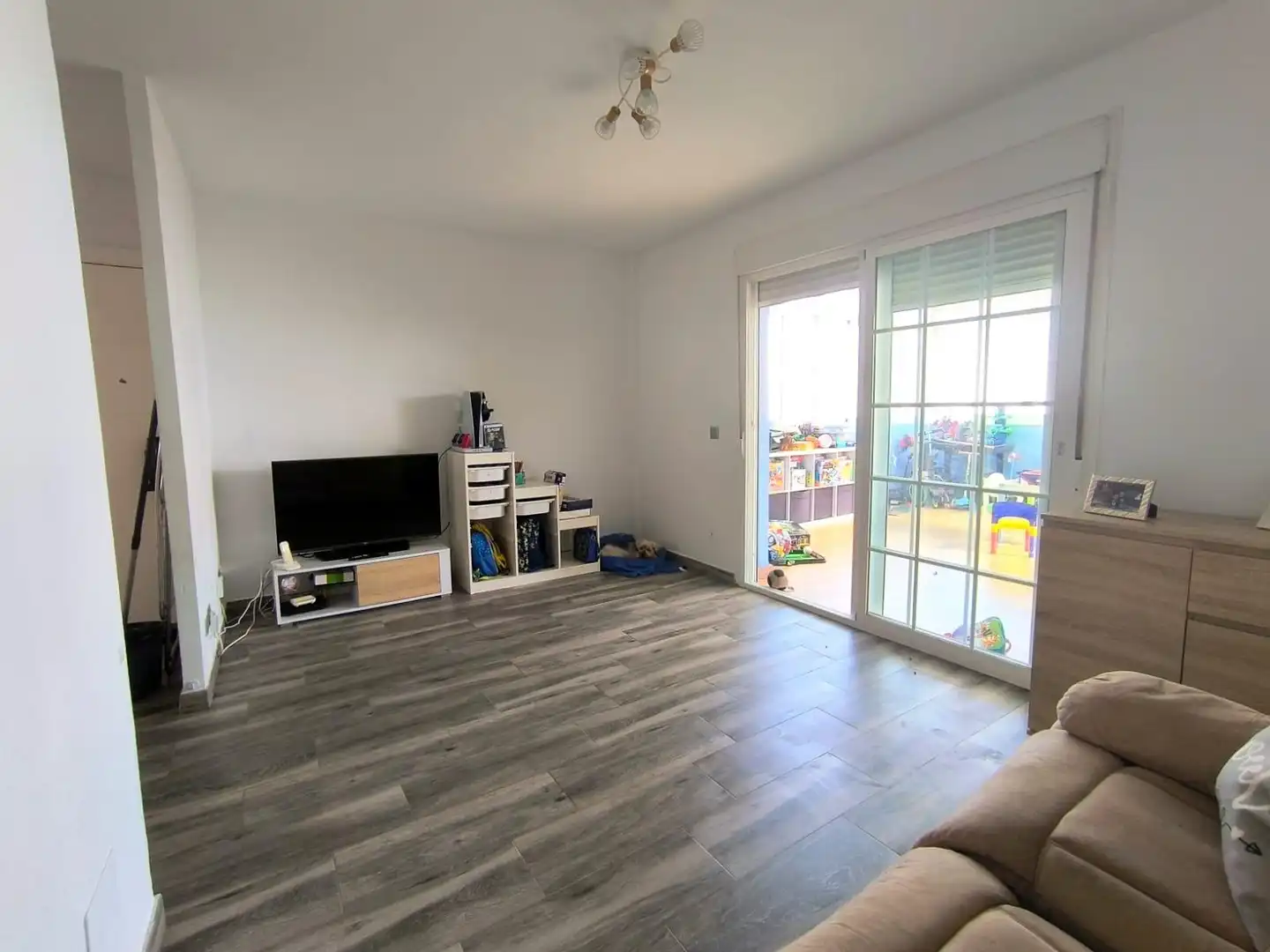 Wohnzimmer von Maisonette zum Verkauf in Alhaurín de la Torre mit Klimaanlage, Parkett und Terrasse
