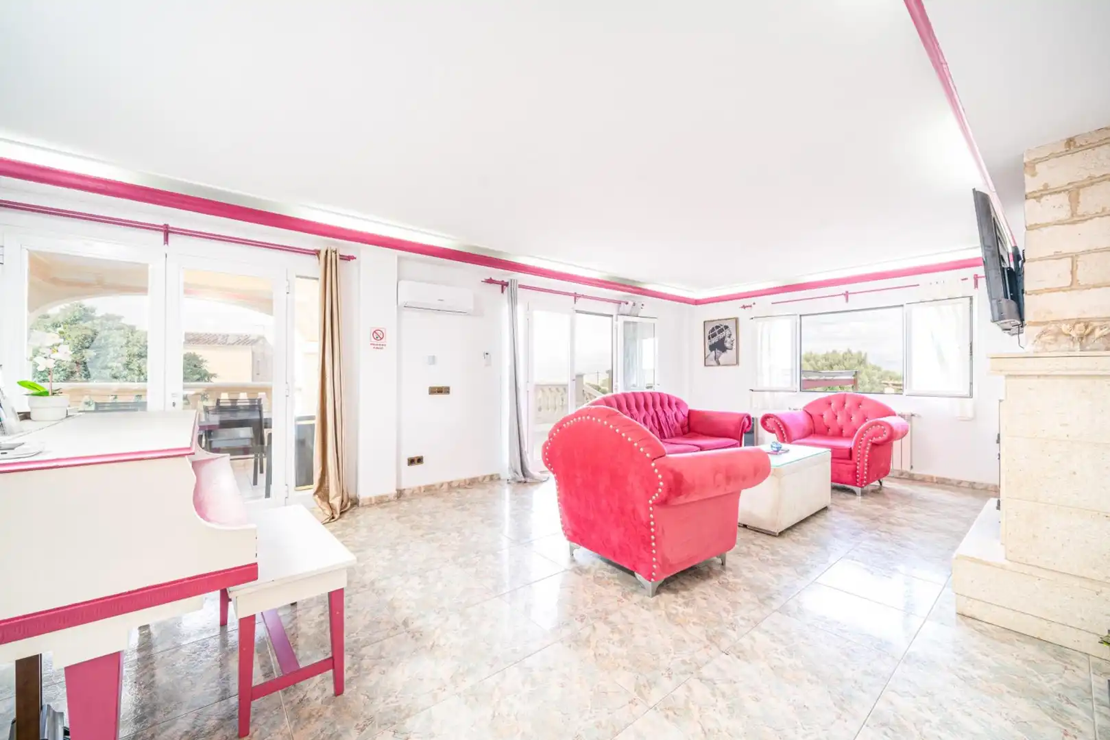 Sala de estar de Casa o chalet en venta en  Palma de Mallorca con Aire acondicionado, Calefacción y Jardín privado