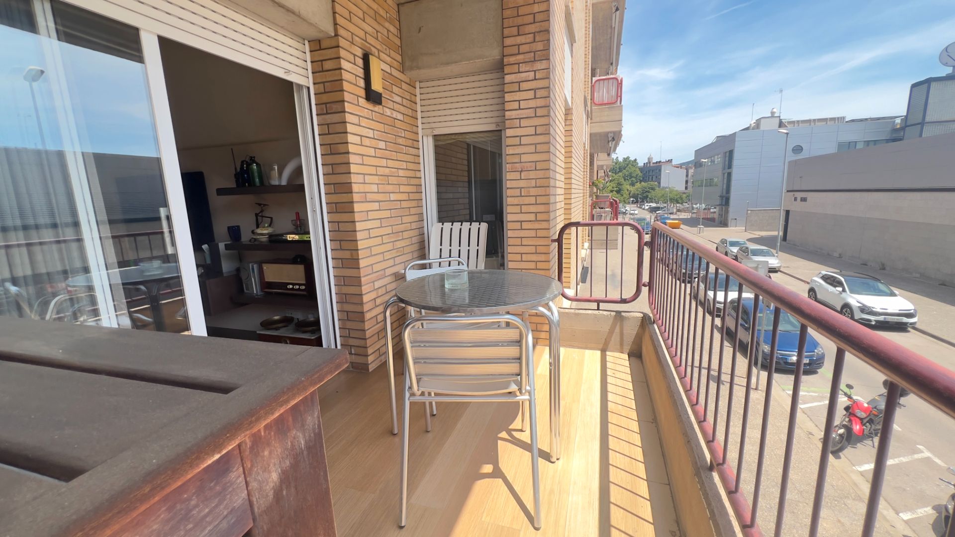 Balcony of Flat for sale in Girona Capital  with Air Conditioner, Heating and Parquet flooring