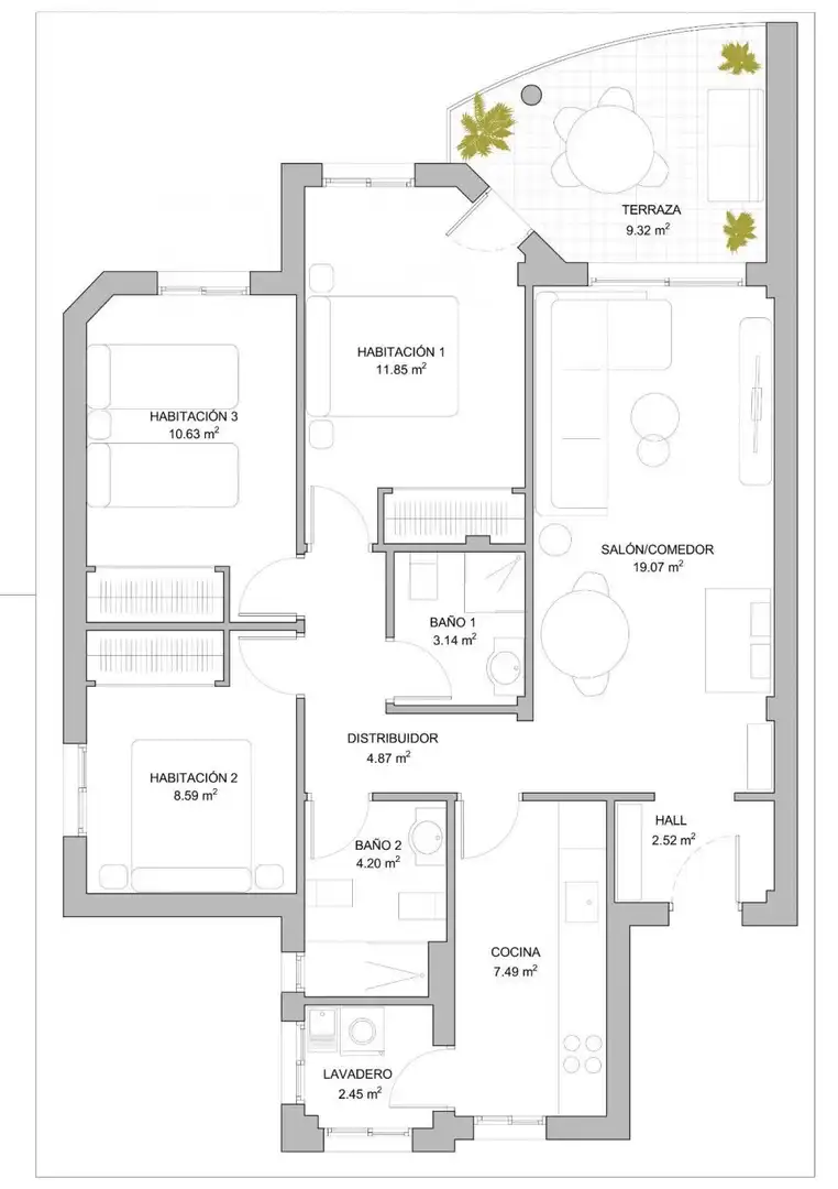Apartment with terrace for sale in Sin calle en la migracion, imagen 26