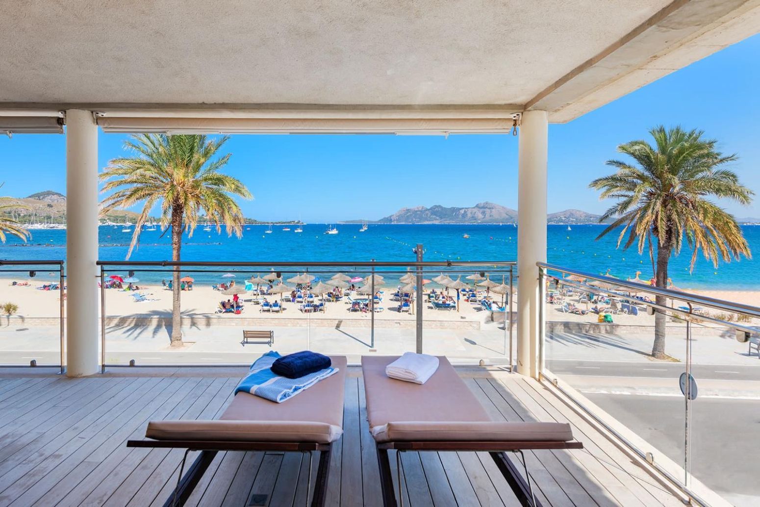 Terrasse von Dachboden zur Miete in Pollença mit Klimaanlage, Heizung und Privatgarten
