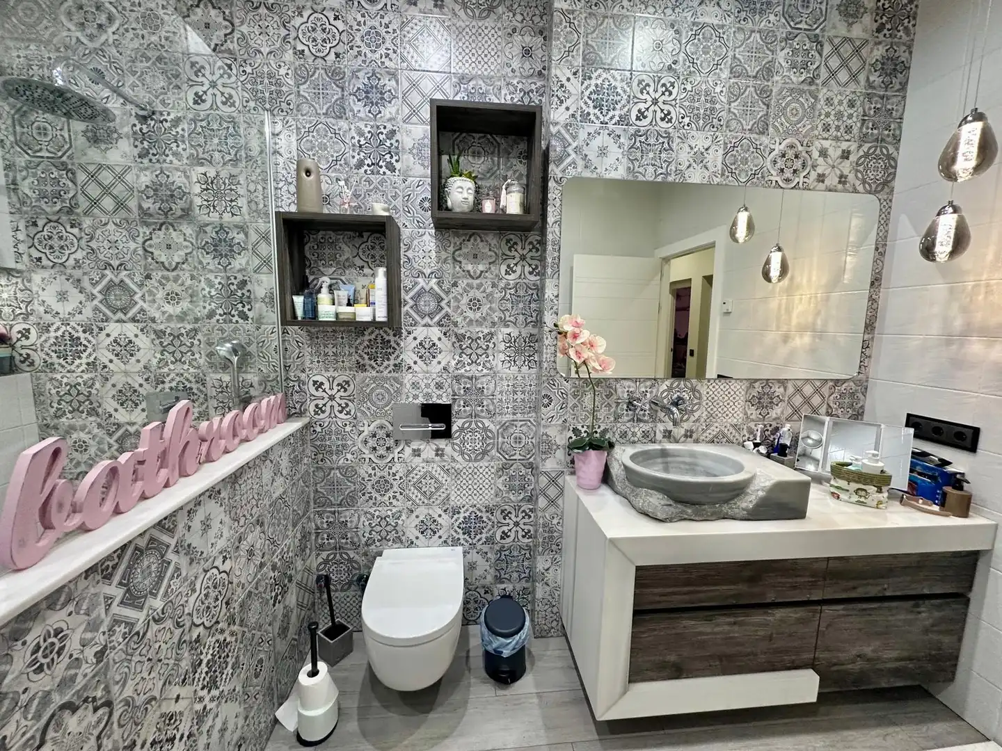 Baño de Casa o chalet en venta en Arenas de San Juan  con Aire acondicionado, Calefacción y Jardín privado