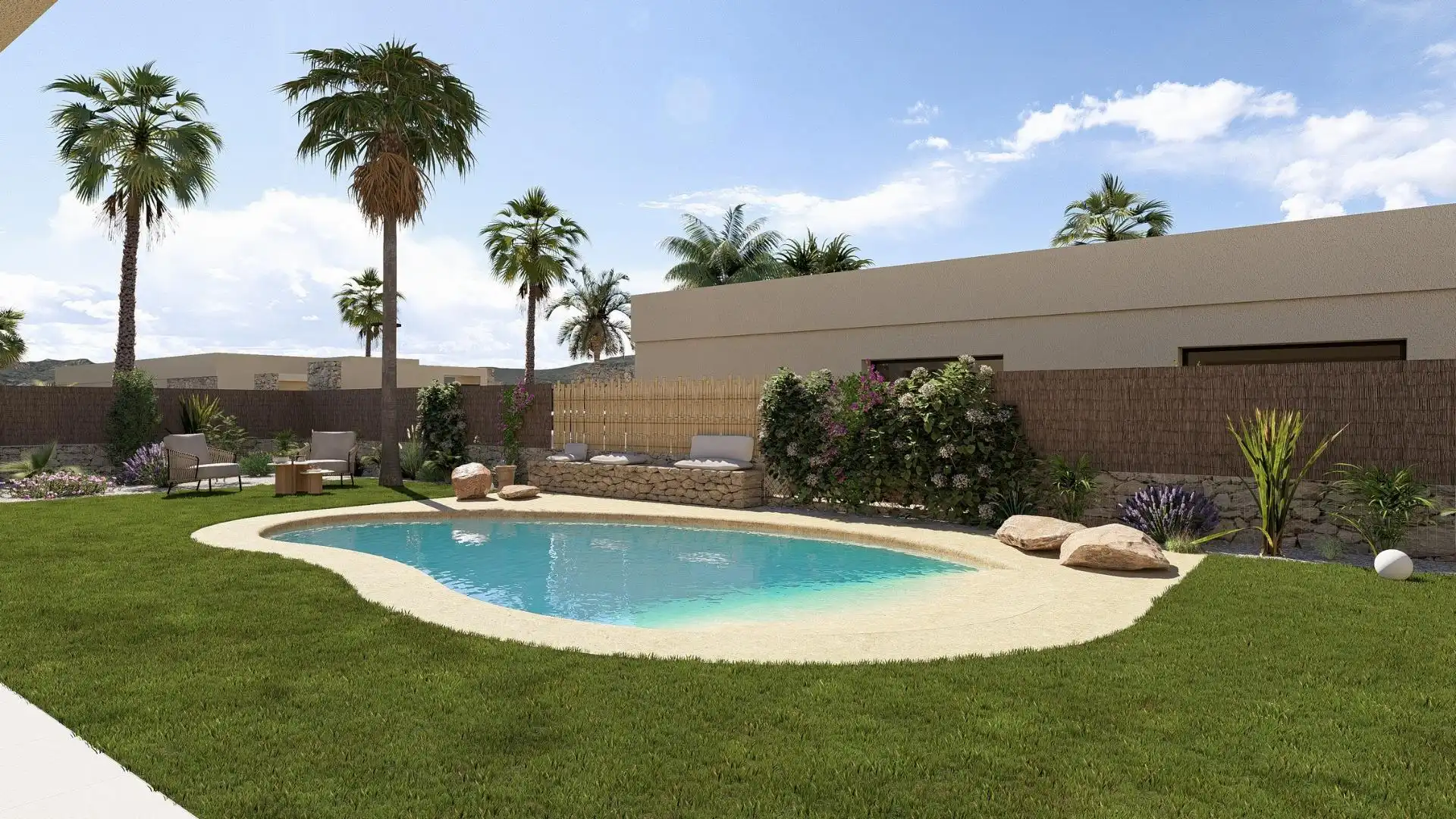 Piscina de Casa o xalet en venda en Murcia amb Aire condicionat, Calefacció i Jardí privat