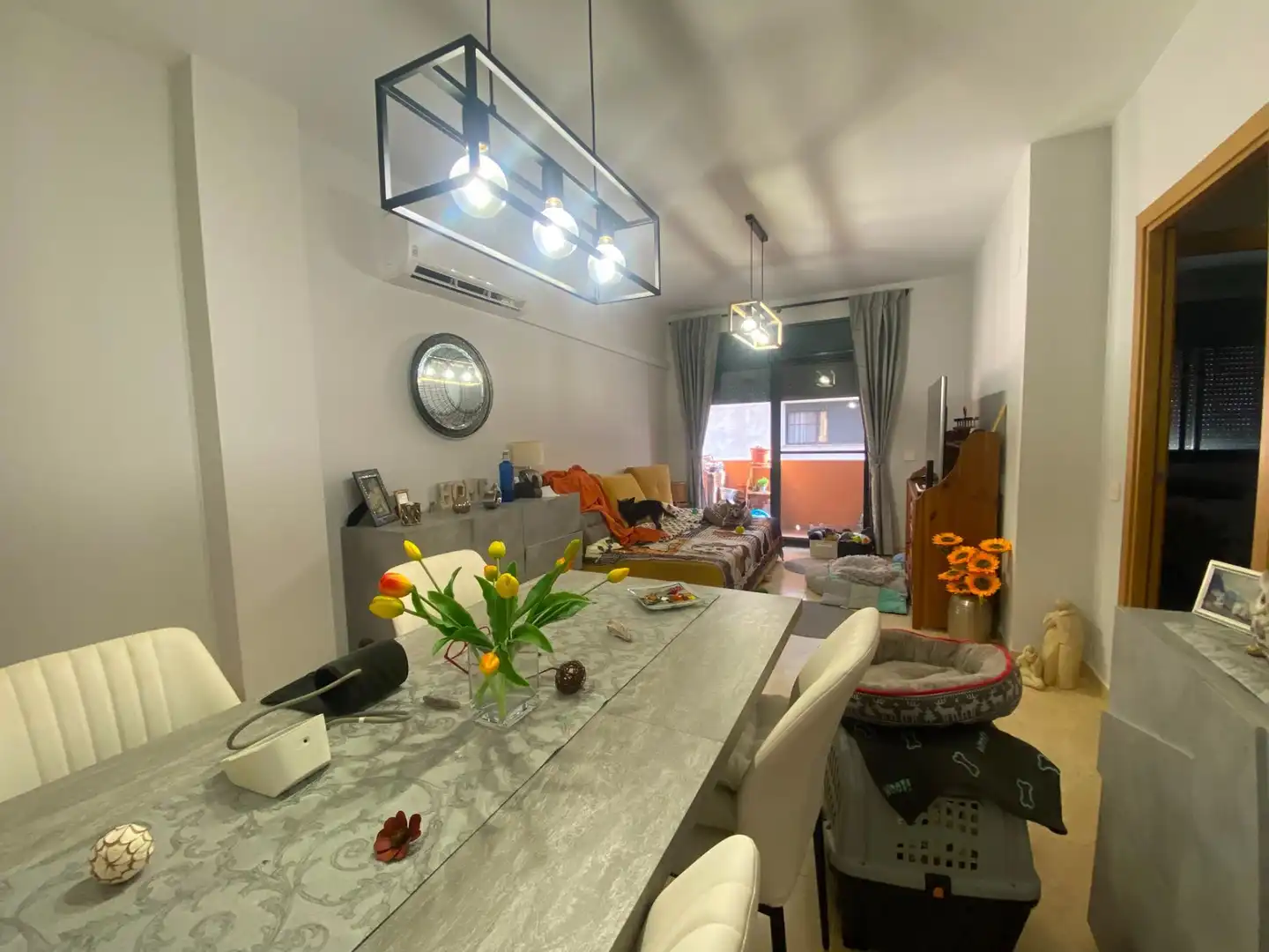 Sala de estar de Apartamento en venta en Camarles con Terraza