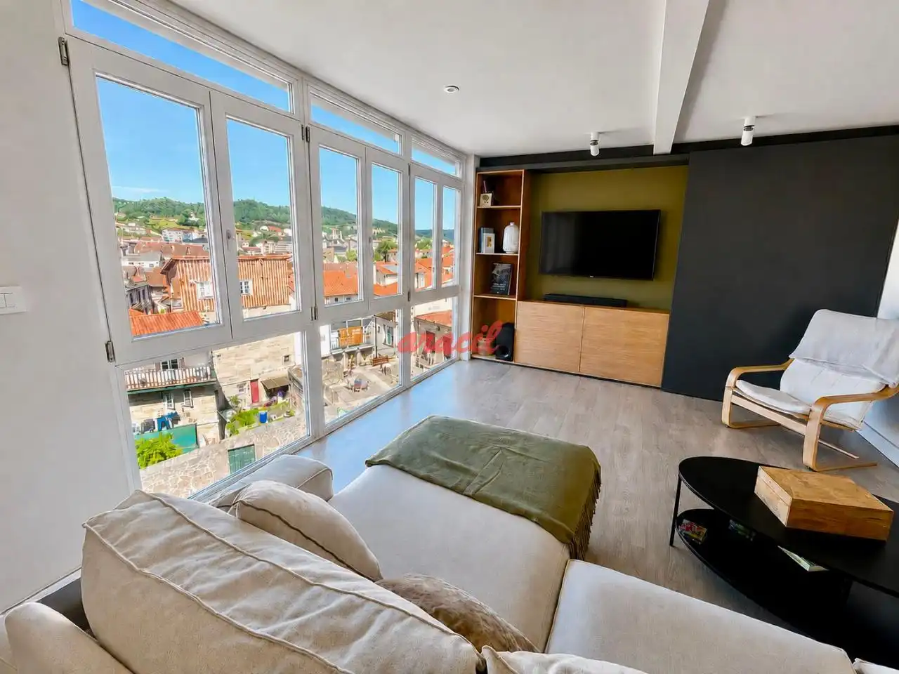Bedroom of Flat for rent in Ourense Capital   with Air Conditioner, Heating and Furnished