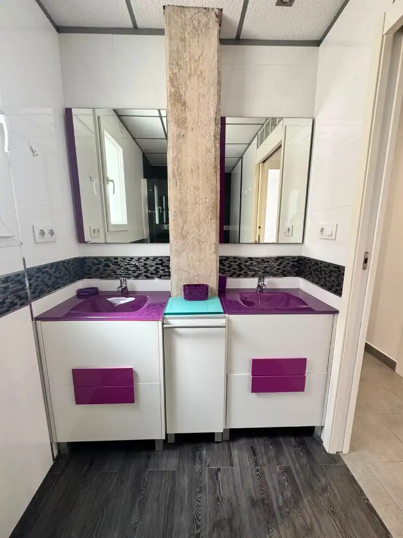 Baño de Ático de alquiler en Valencia con Aire acondicionado, Terraza y Amueblado