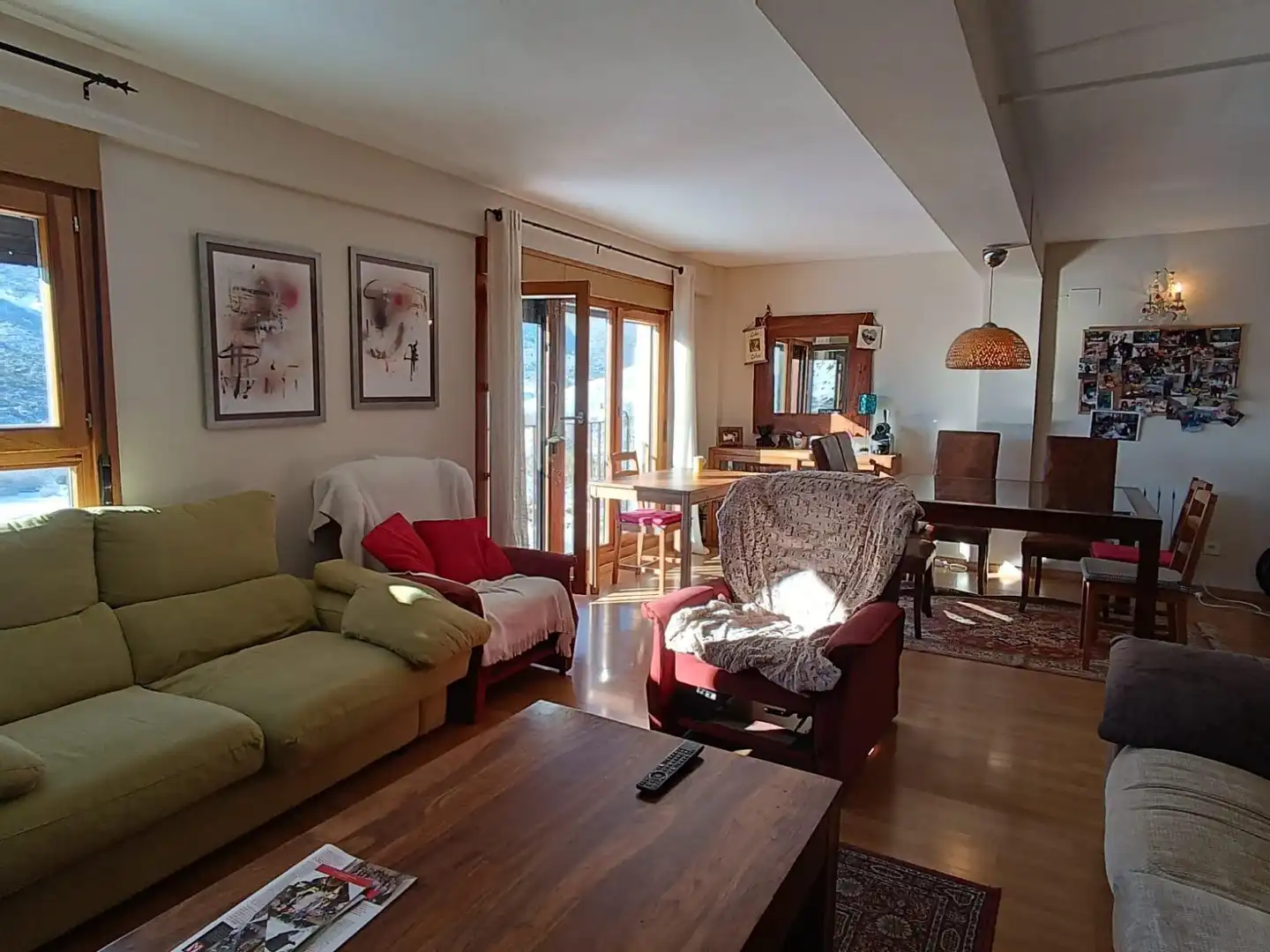Wohnzimmer von Dachboden zum Verkauf in Añón de Moncayo mit Heizung, Parkett und Terrasse