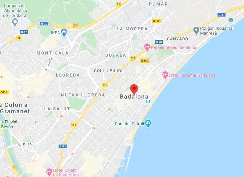 Bedroom of Flat for rent in Badalona  with Air Conditioner, Heating and Terrace