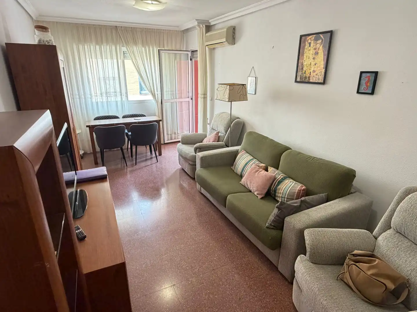 Living room of Flat for sale in Murcia  with Air Conditioner, Storage room and Furnished