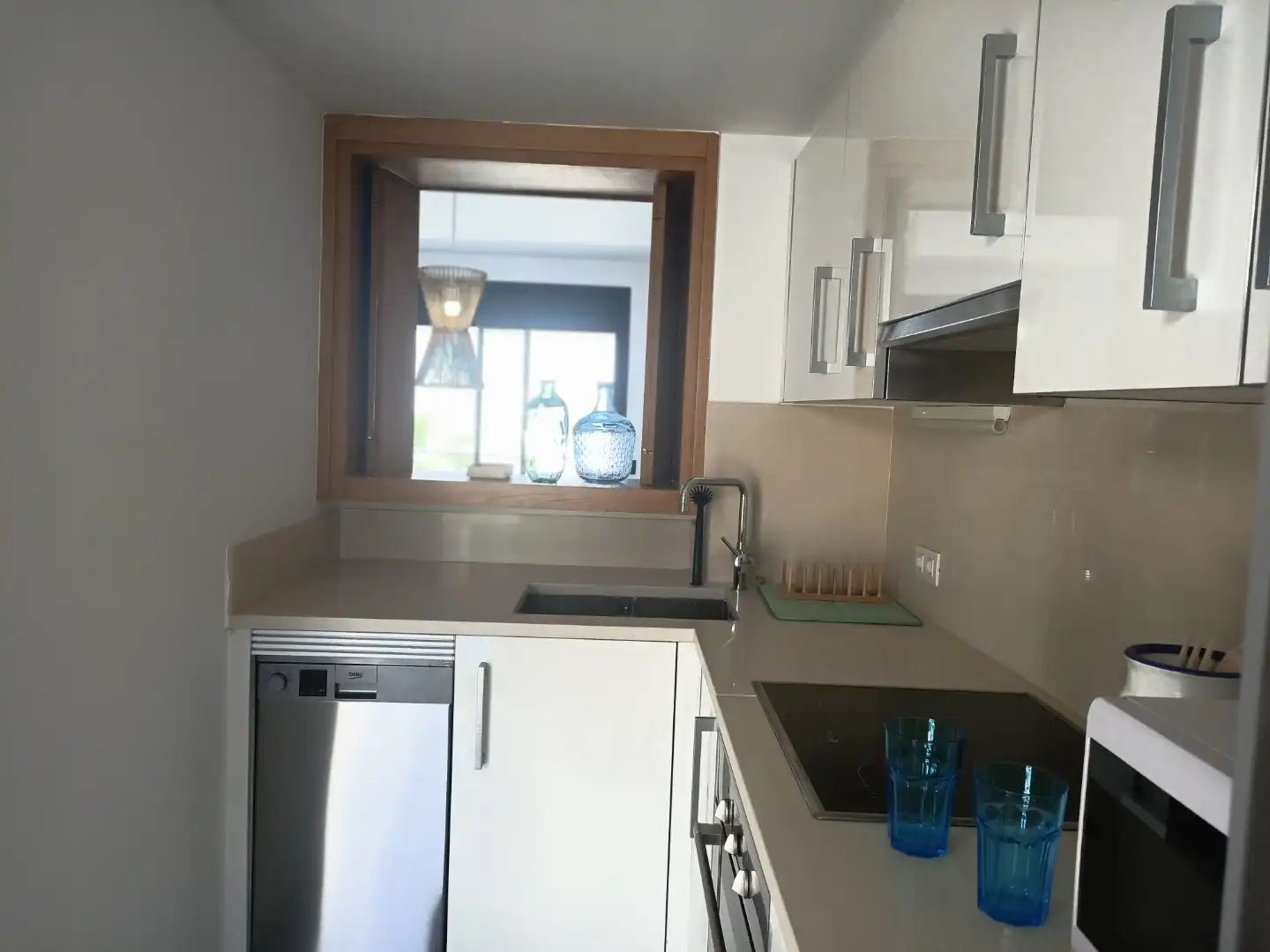 Cocina de Piso de alquiler en Mojácar con Aire acondicionado, Terraza y Piscina