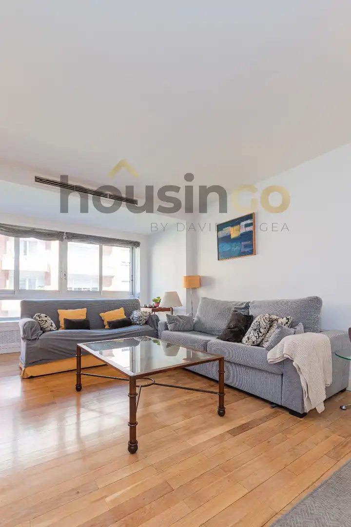 Living room of Flat for rent in Madrid  with Air Conditioner, Heating and Furnished