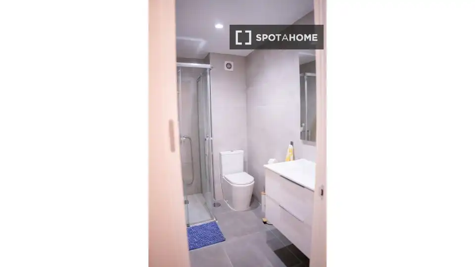 Bany de Apartament per a compartir en Málaga amb Aire condicionat, Terrassa i Moblat