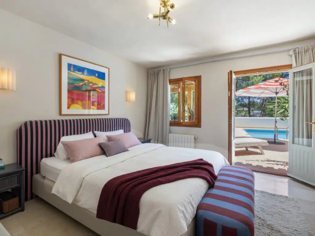 Schlafzimmer von Haus oder Chalet zur Miete in Jávea / Xàbia mit Heizung, Privatgarten und Terrasse