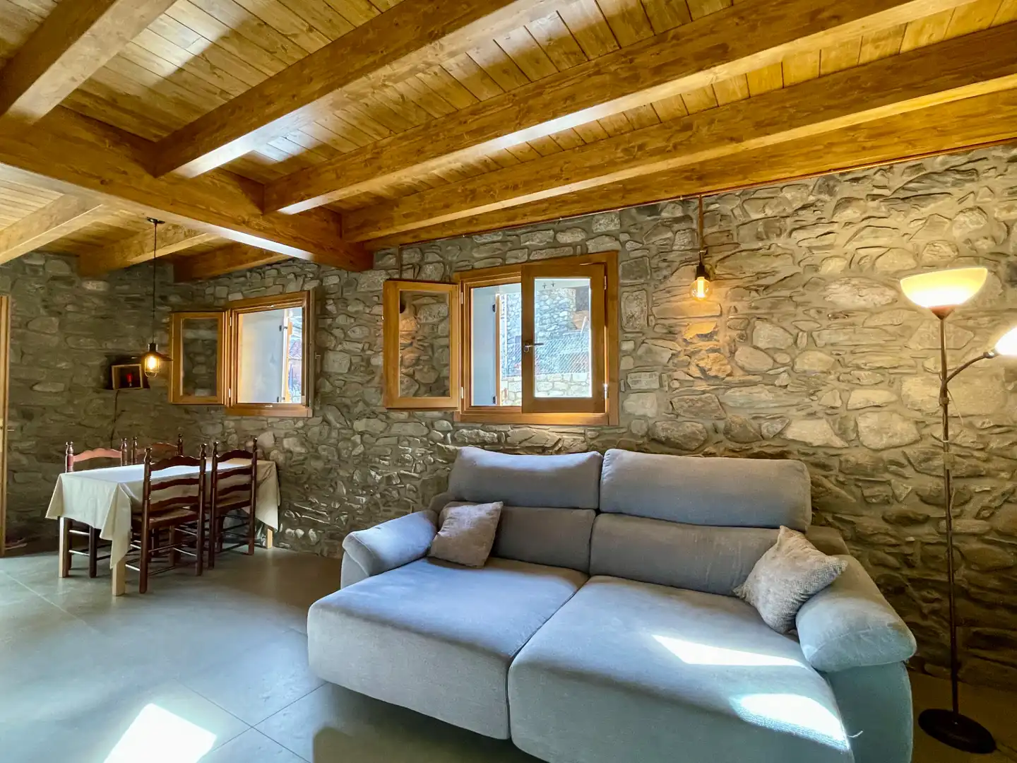 Sala de estar de Finca rústica en venta en Setcases con Calefacción, Parquet y Trastero
