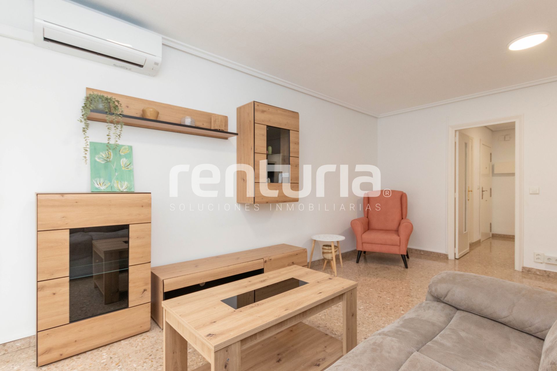 Wohnzimmer von Wohnung zur Miete in  Valencia Capital mit Klimaanlage, Heizung und Möbliert