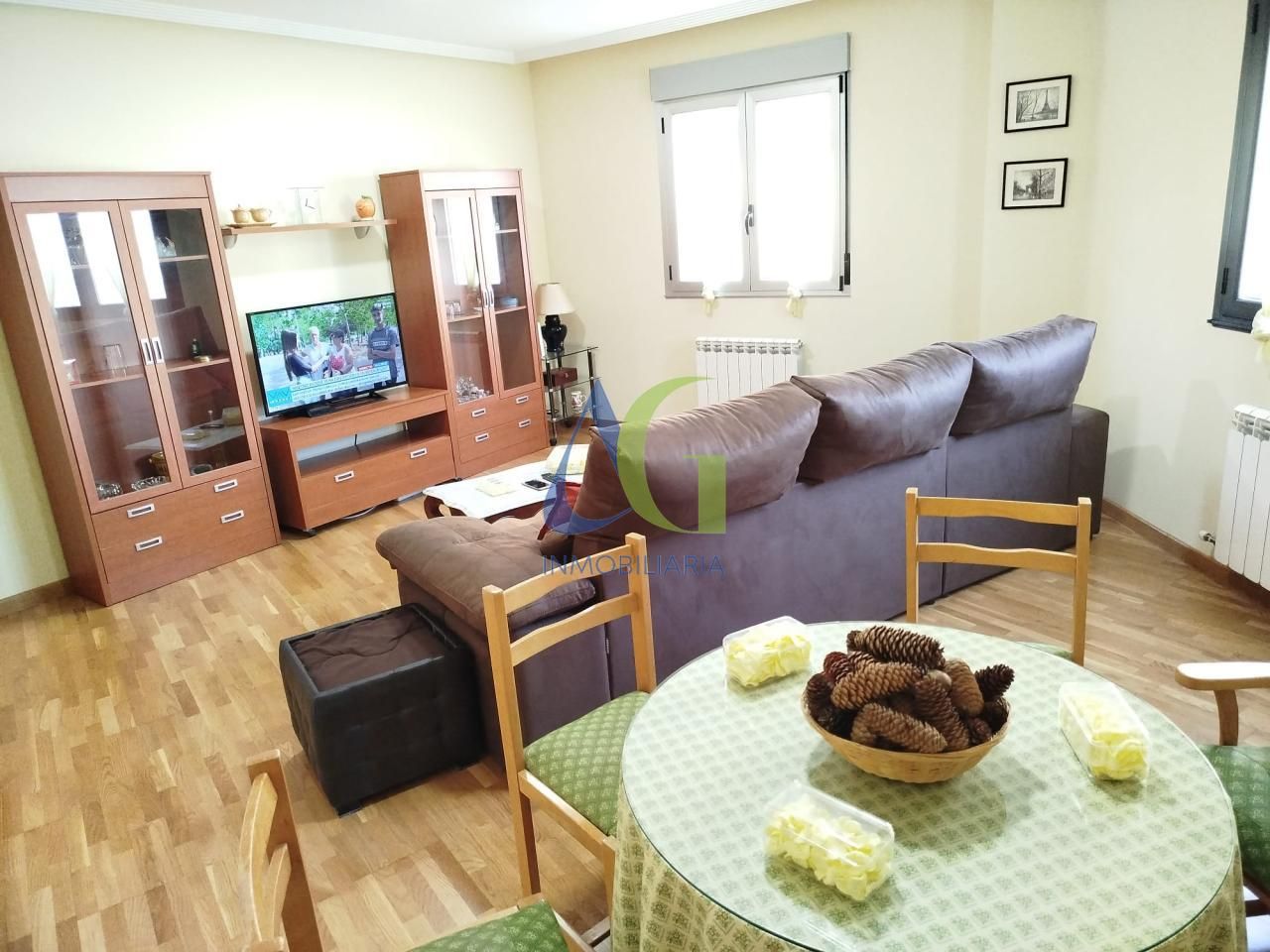 Sala d'estar de Pis en venda en León Capital  amb Calefacció, Parquet i Terrassa