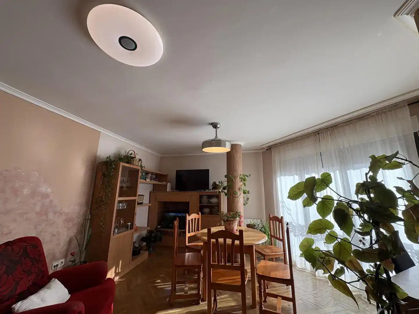 Sala de estar de Piso en venta en Cantalejo con Parquet, Amueblado y Balcón