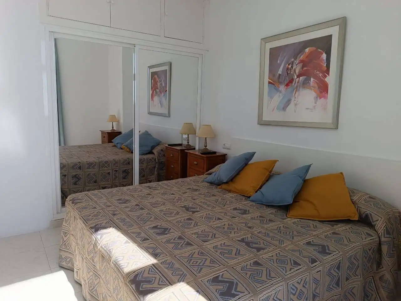 Schlafzimmer von Wohnungen zur Miete in Benalmádena mit Klimaanlage, Terrasse und Möbliert
