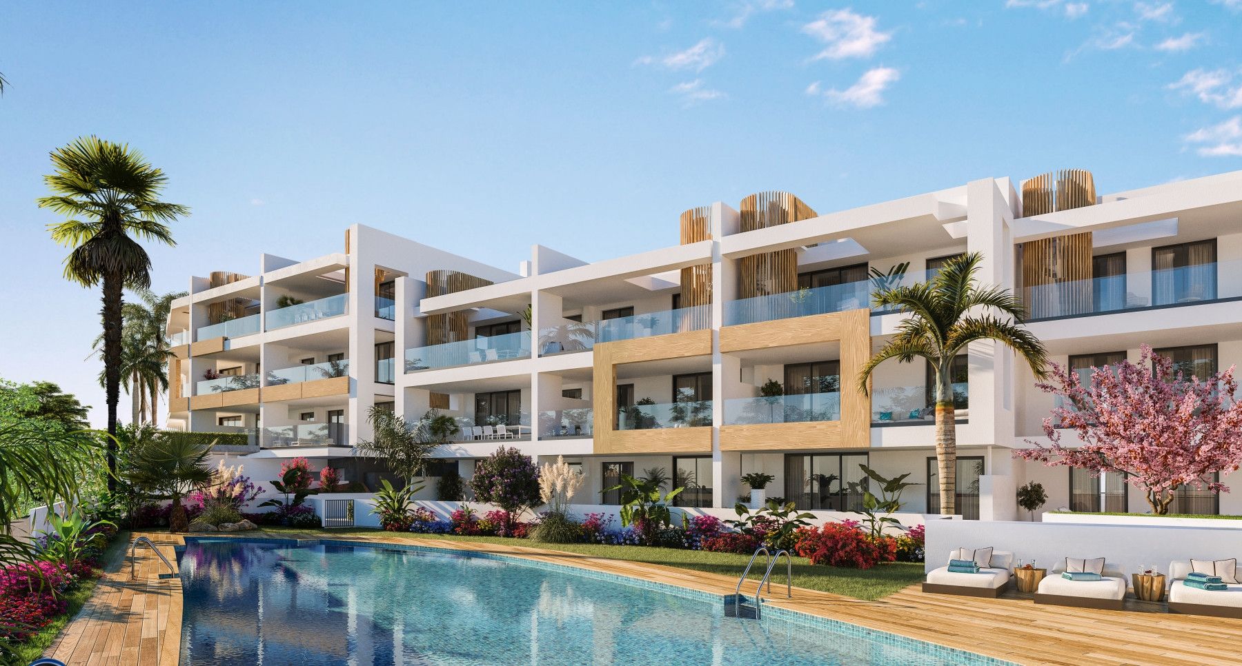 Exterior view of Apartment for sale in Benalmádena  with Air Conditioner, Terrace and Swimming Pool