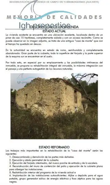 Finca rústica en venta en Partida garrachico, Torremanzanas / La Torre de les Maçanes