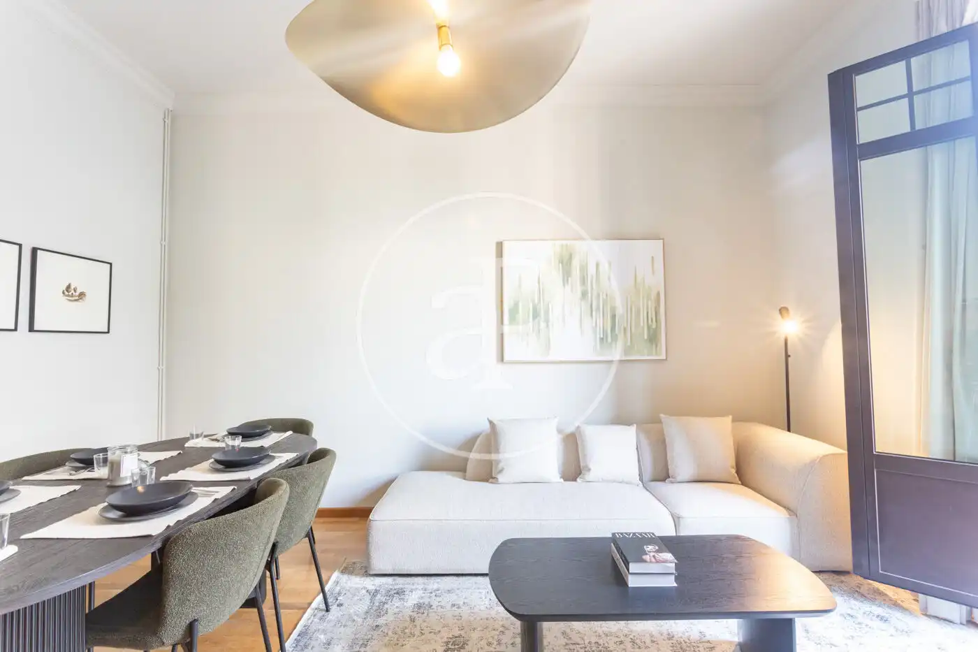 Wohnzimmer von Wohnung zur Miete in Barcelona mit Klimaanlage, Heizung und Möbliert