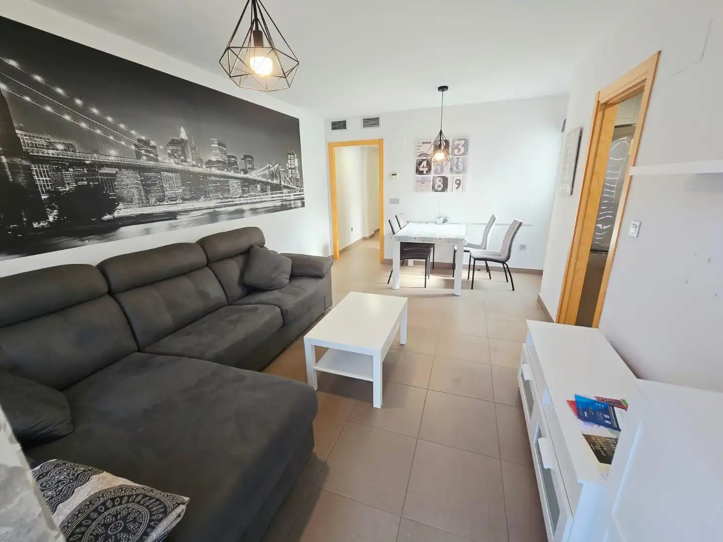 Living room of Apartments for sale in Benidorm  with Air Conditioner, Terrace and Furnished