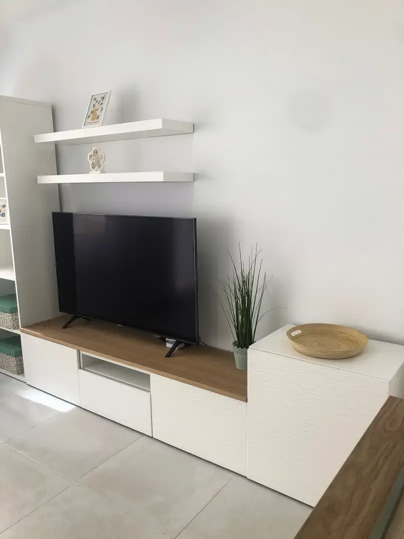 Sala d'estar de Apartament de lloguer en Santa Pola amb Aire condicionat, Calefacció i Terrassa
