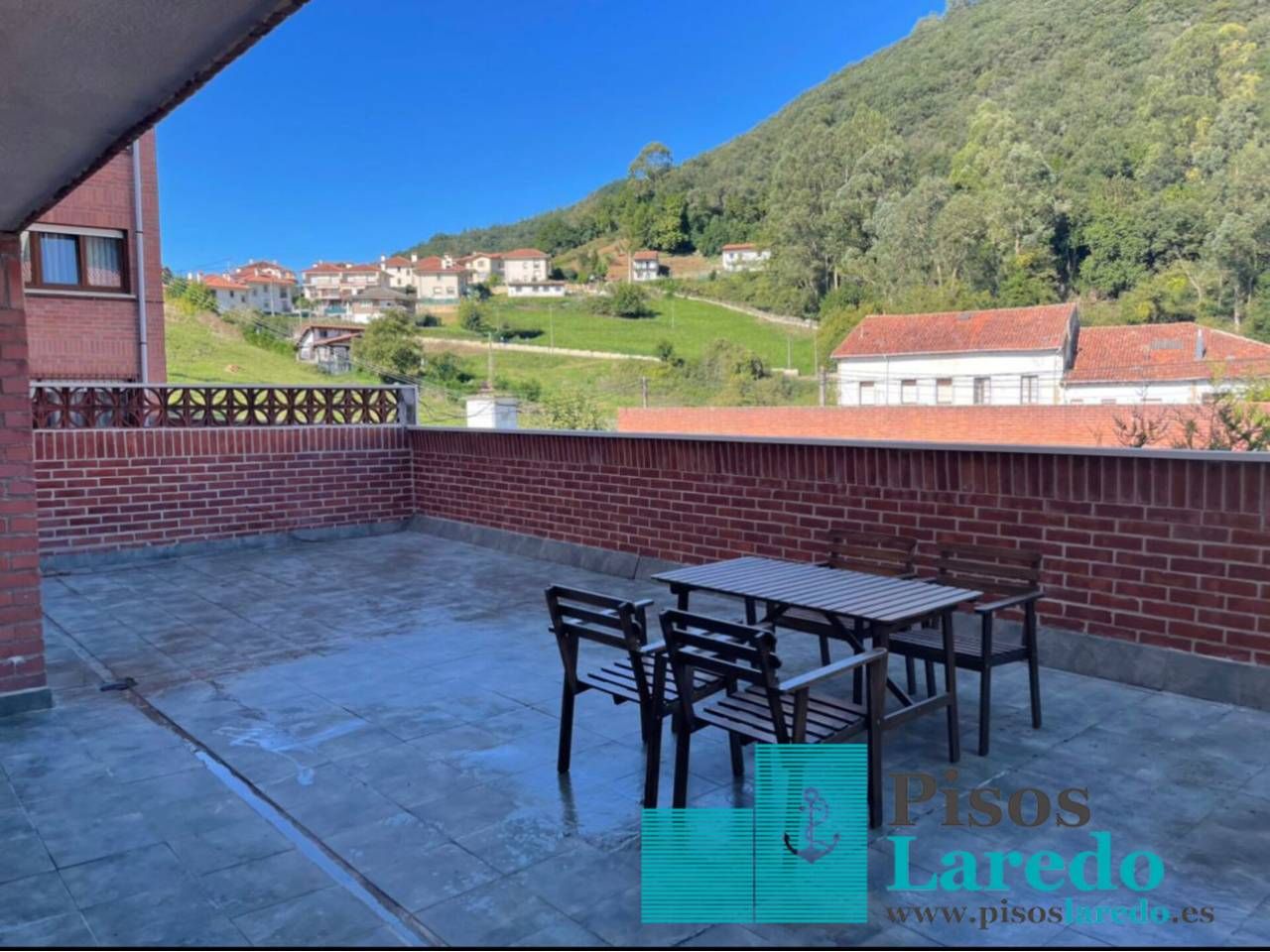 Terraza de Piso de alquiler en Limpias con Terraza y Amueblado