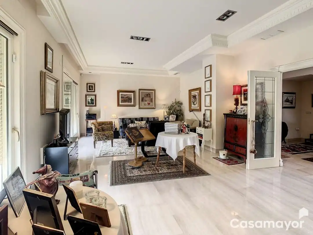 Sala de estar de Casa o chalet en venta en Mutxamel con Aire acondicionado, Calefacción y Jardín privado