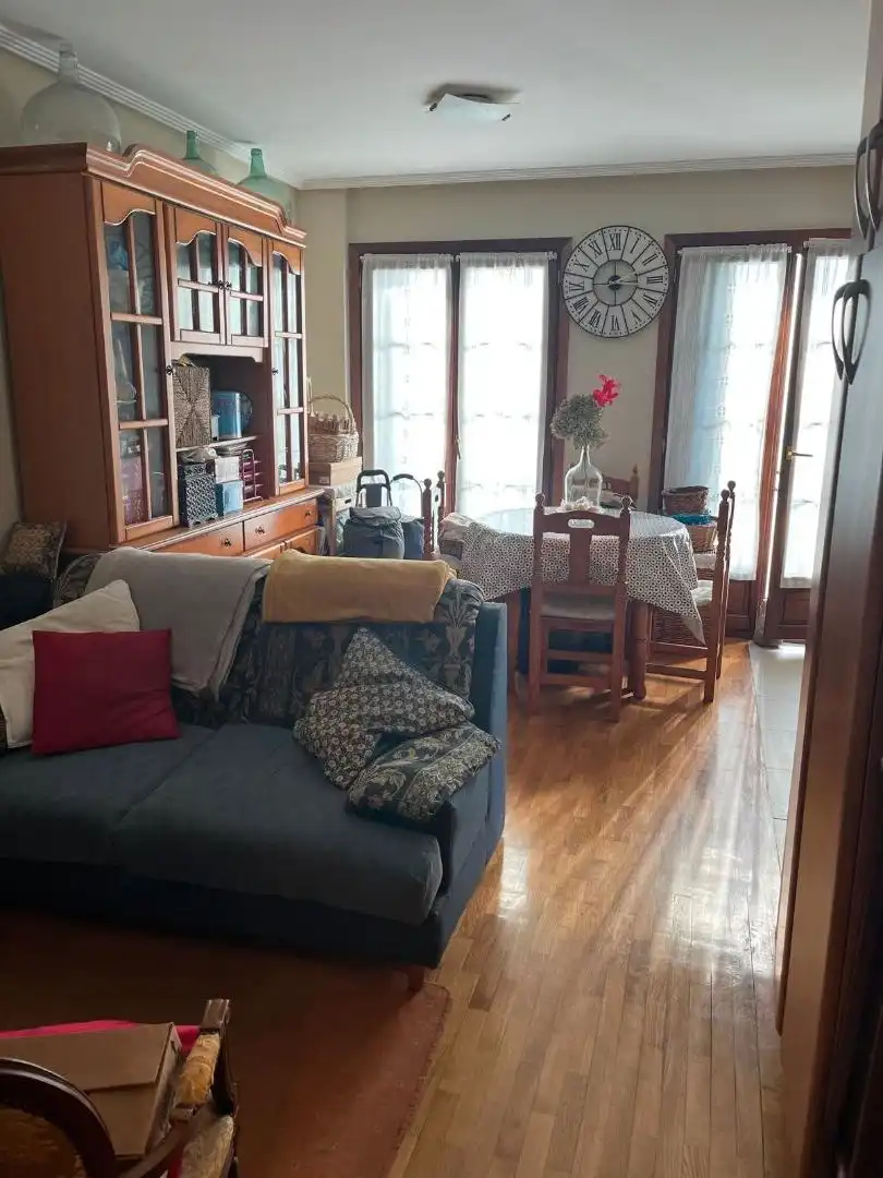Sala de estar de Apartamento en venta en Irun  con Calefacción, Parquet y Amueblado