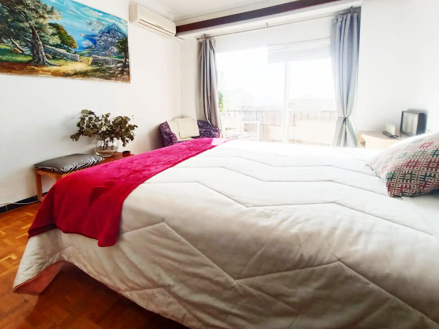 Schlafzimmer von Wohnung zum Verkauf in  Palma de Mallorca mit Klimaanlage, Parkett und Abstellraum