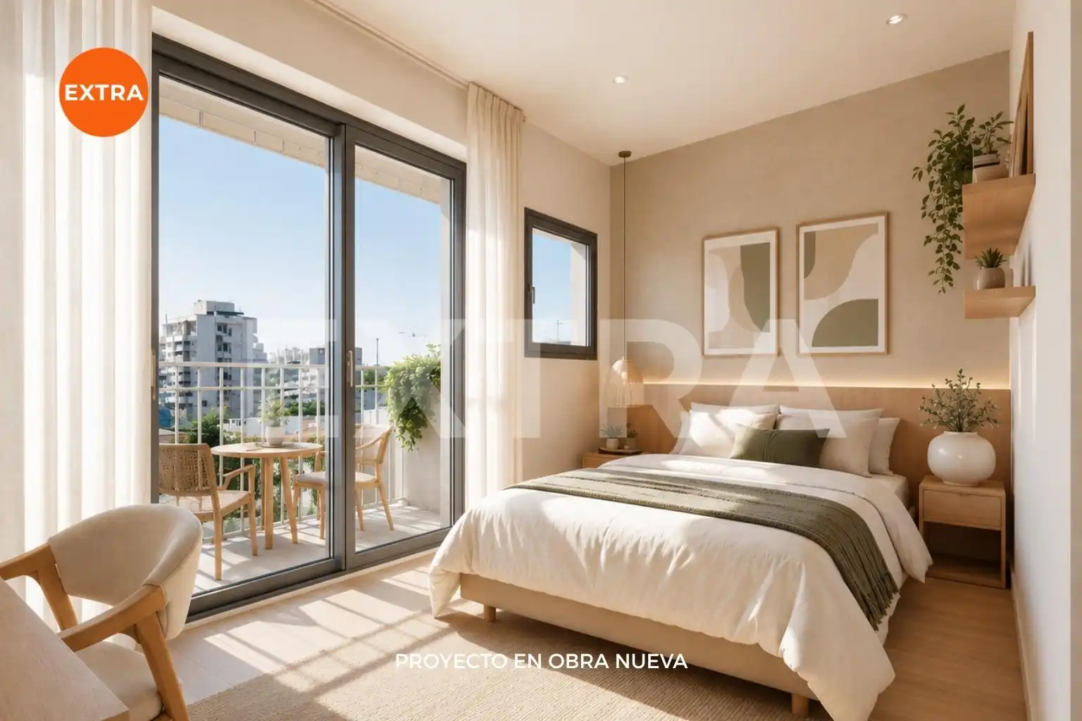 Dormitori de Apartament en venda en Madrid amb Aire condicionat, Calefacció i Terrassa
