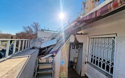 Balcony of Attic for sale in  Barcelona Capital  with Air Conditioner, Parquet flooring and Terrace