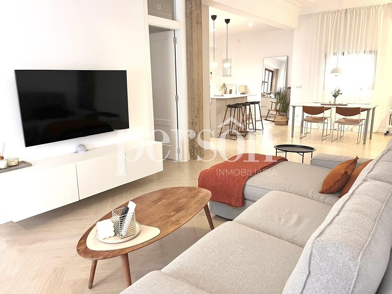 Living room of Flat to rent in  Valencia Capital  with Air Conditioner, Heating and Furnished