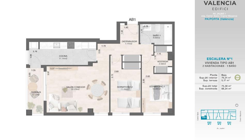 Photo 1 from new construction home in Flat for sale in Carrer Jaume I, 35, Metro - Auditorio, Valencia