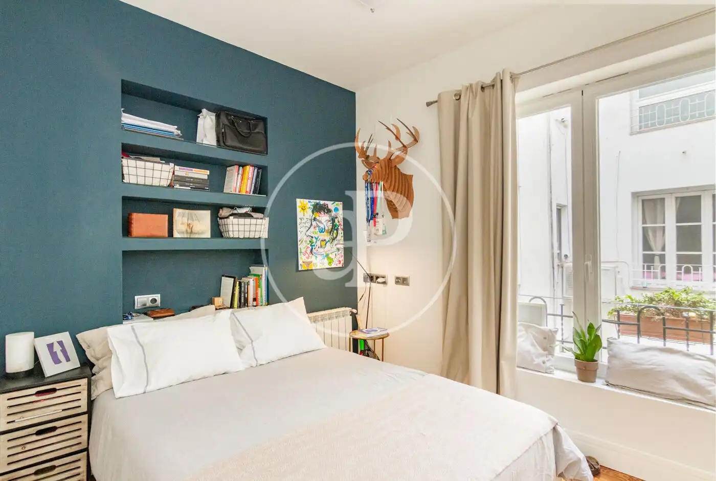 Schlafzimmer von Wohnung zum Verkauf in Madrid mit Klimaanlage, Heizung und Balkon