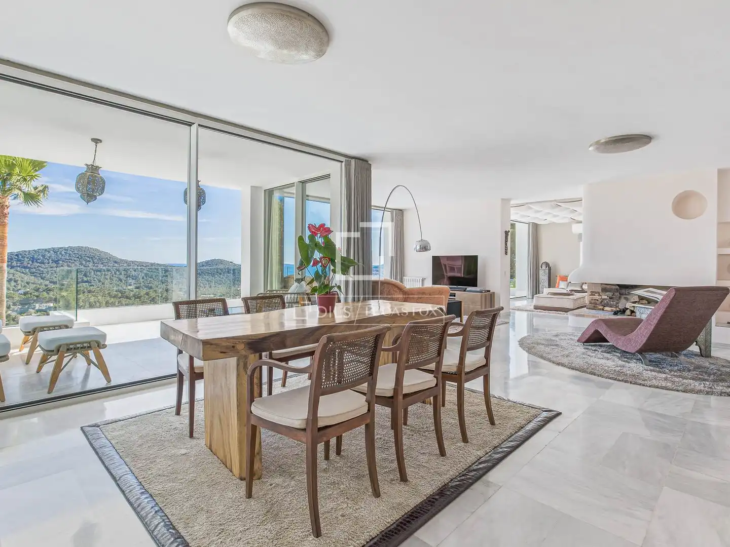 Dining room of Houses for sale in Santa Eulària des Riu  with Air Conditioner, Heating and Private garden