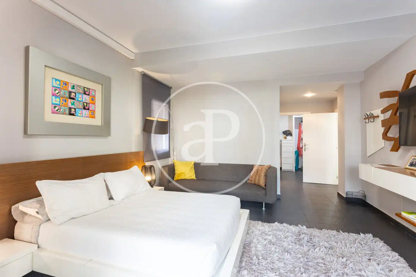 Bedroom of Flat for rent in Barcelona  with Air Conditioner, Heating and Private garden