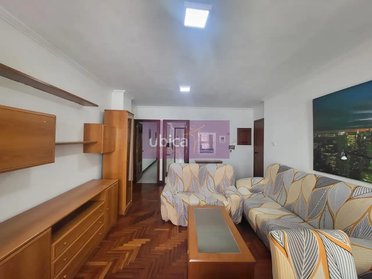 Sala de estar de Piso en venta en Vigo  con Calefacción, Parquet y Terraza