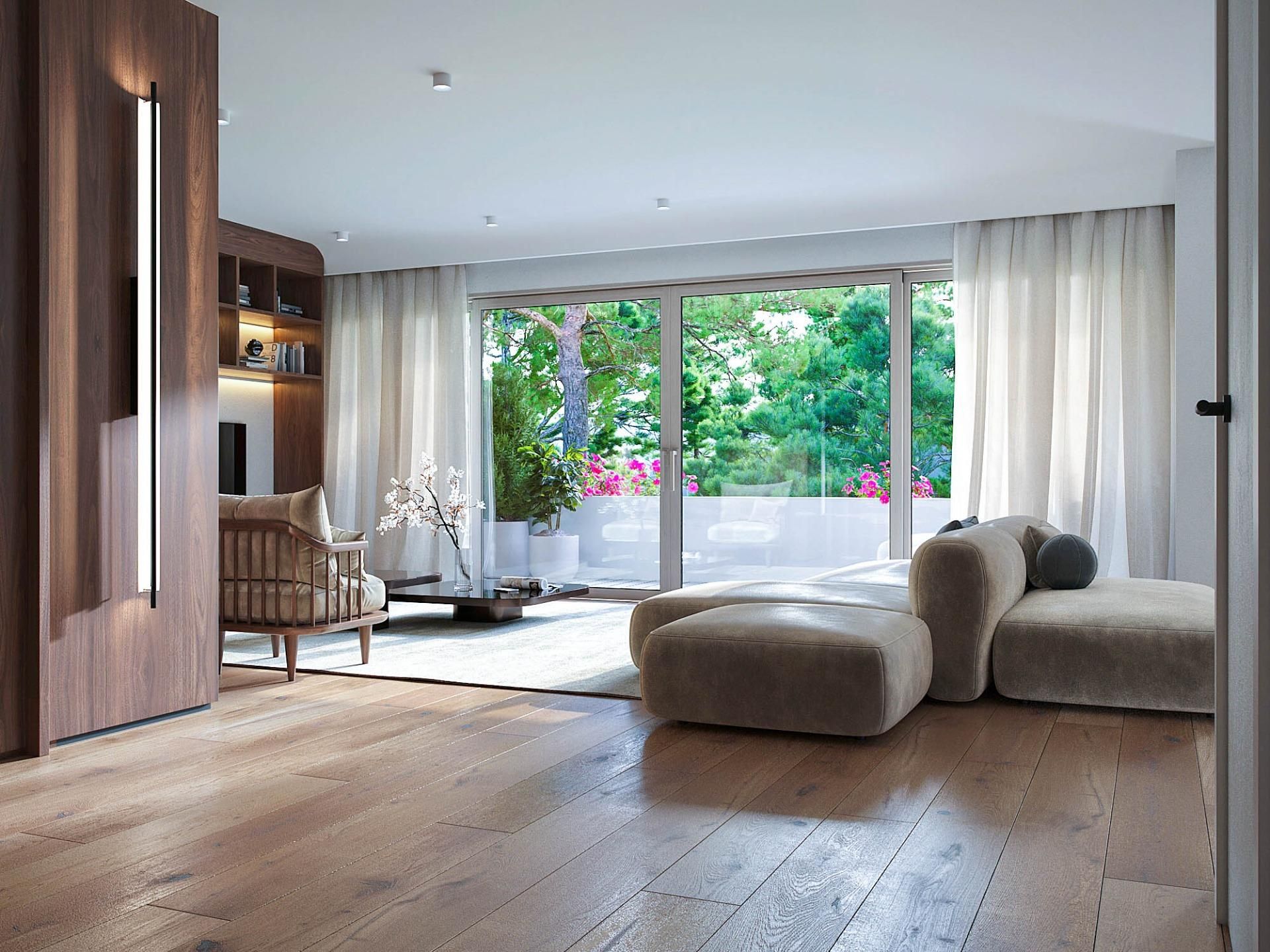 Living room of Flat for sale in  Barcelona Capital  with Air Conditioner, Heating and Private garden