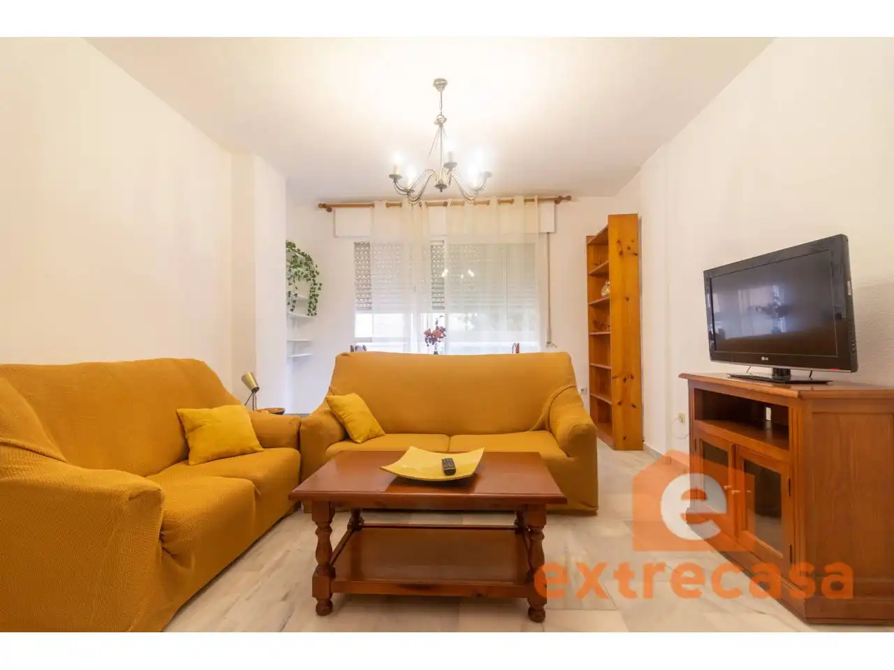 Sala de estar de Apartamento de alquiler en Badajoz con Aire acondicionado, Calefacción y Amueblado