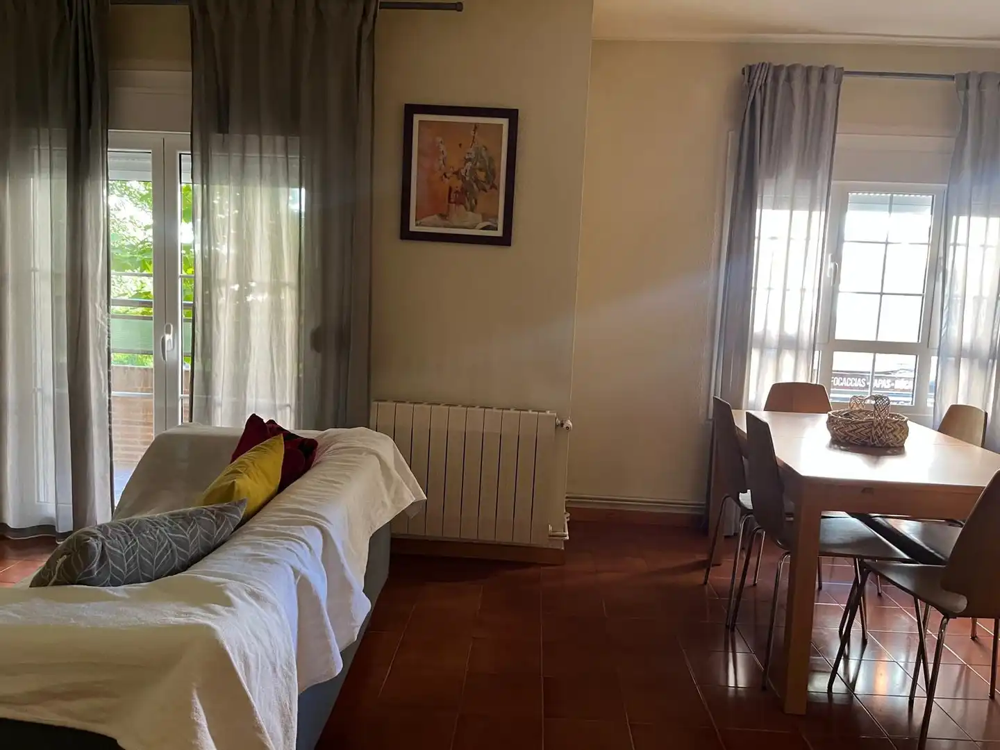 Living room of Flat for rent in Almansa  with Heating, Terrace and Furnished