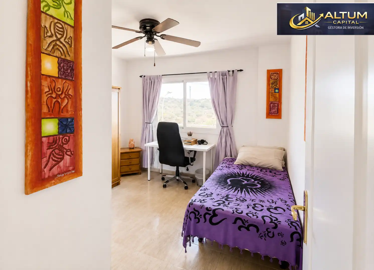 Bedroom of Flat for sale in Arona  with Furnished, Washing machine and Microwave