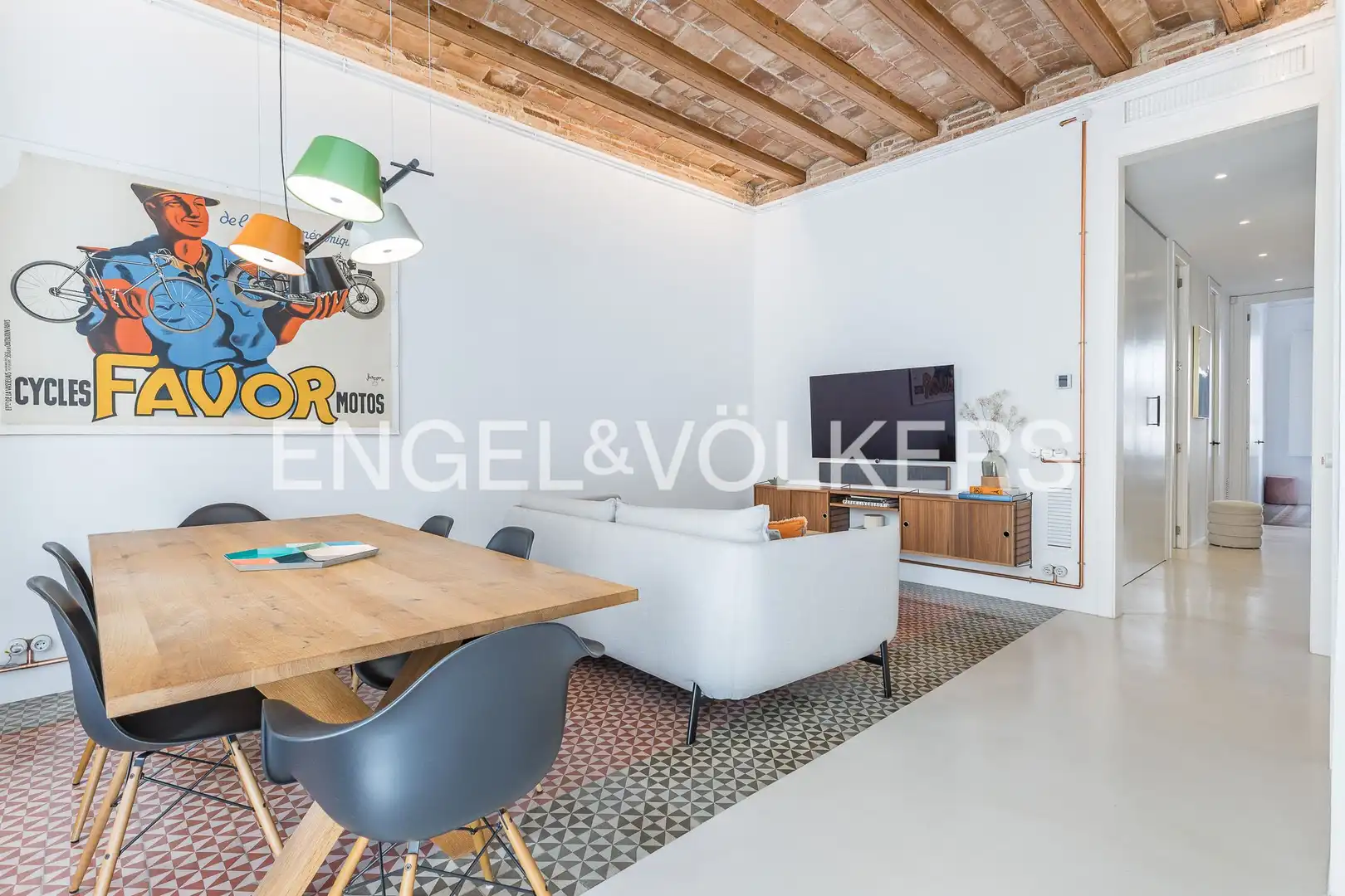 Wohnzimmer von Wohnung zum Verkauf in Barcelona mit Klimaanlage, Heizung und Abstellraum