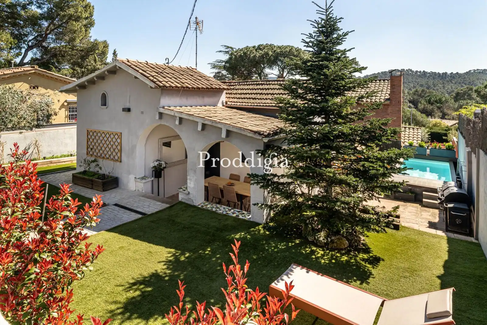 Garten von Haus oder Chalet zur Miete in Sant Cugat del Vallès mit Heizung, Terrasse und Schwimmbad